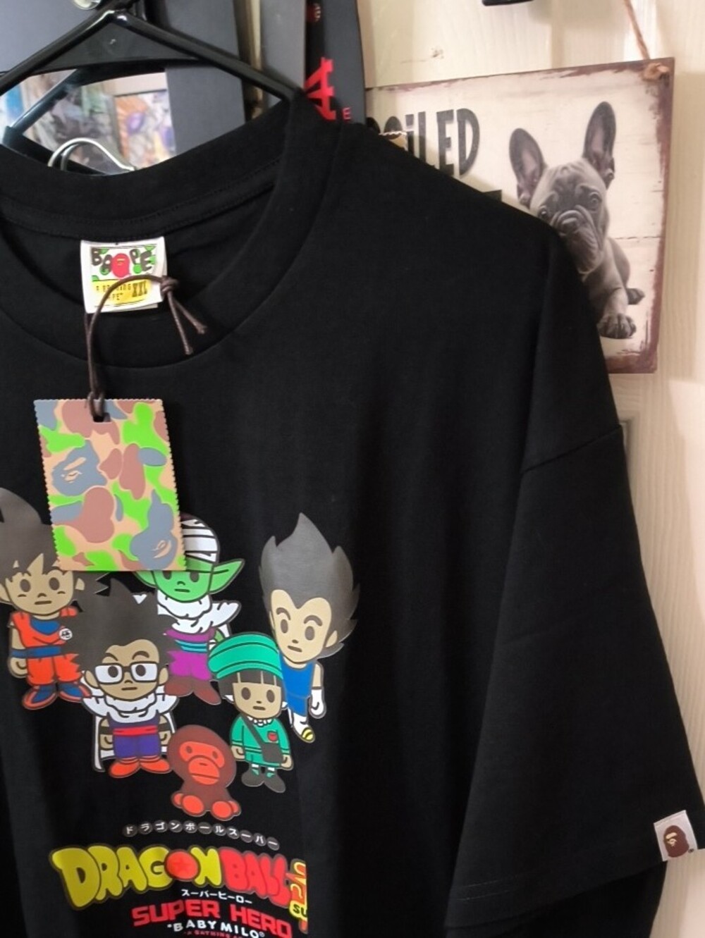 Black Bape Dragon Ball Z Super x Baby Milo Kids Graphic Tee 2XL Runs Small=XL - Picture 2 of 5